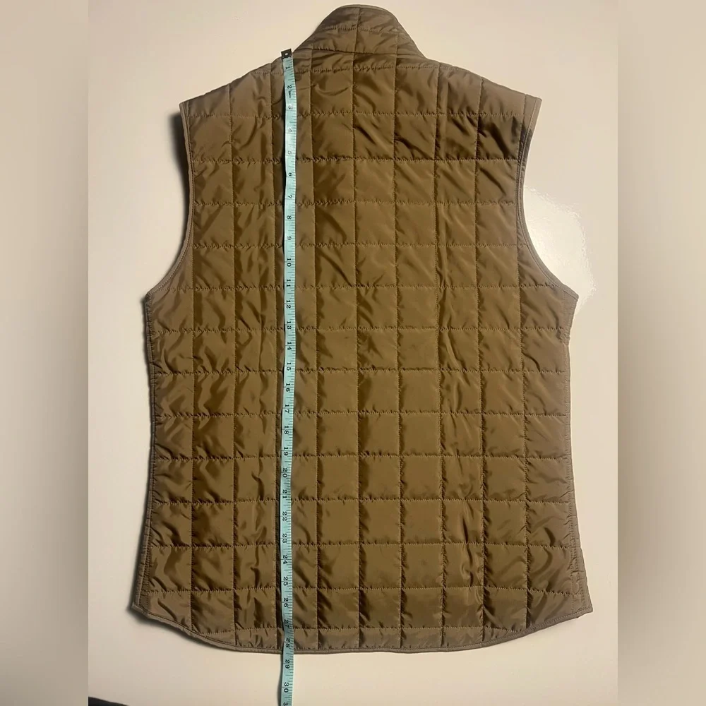 St. Croix Quilted Vest Mens Small Navy Khaki Made in Italy